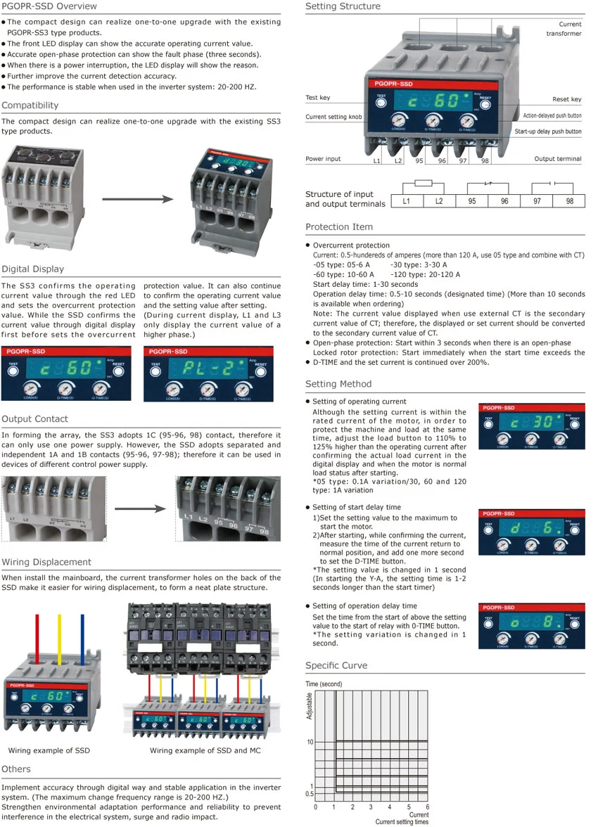 PGOPR-SSD Digital Electronic Over Current Relay