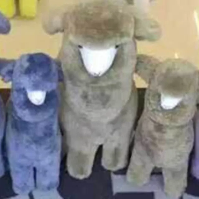 stuffed alpaca with real fur