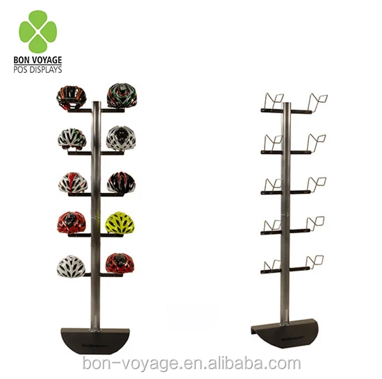 Helmet Display Stand Floor Metal Display Rack With Hooks Buy Helmet