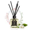 Natural aroma Reed Sticks Decorative luxury Glass Bottle fragrance reed diffuser set box wholesale