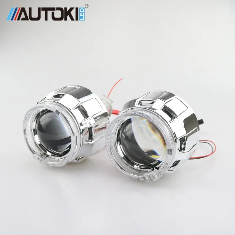 2.5 Inch Hid Bi Xenon Projector Lens With Super Bright Led Light Guide