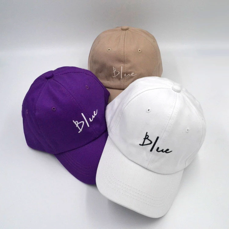 Hot Sale Metal Buckle Text Embroidery Logo Curve Brim Custom Twill