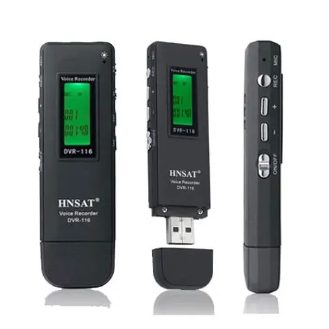 USB spy voice recorder with voice activation and telephone conversation recording function