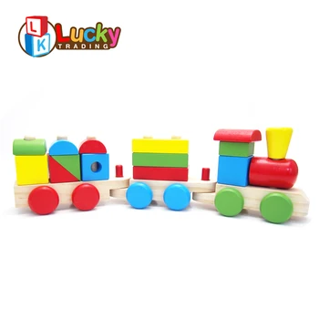 wooden block train toy