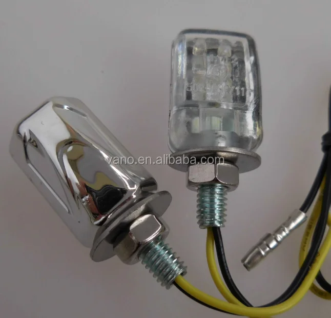 Motorcycle silver cover turn signal light