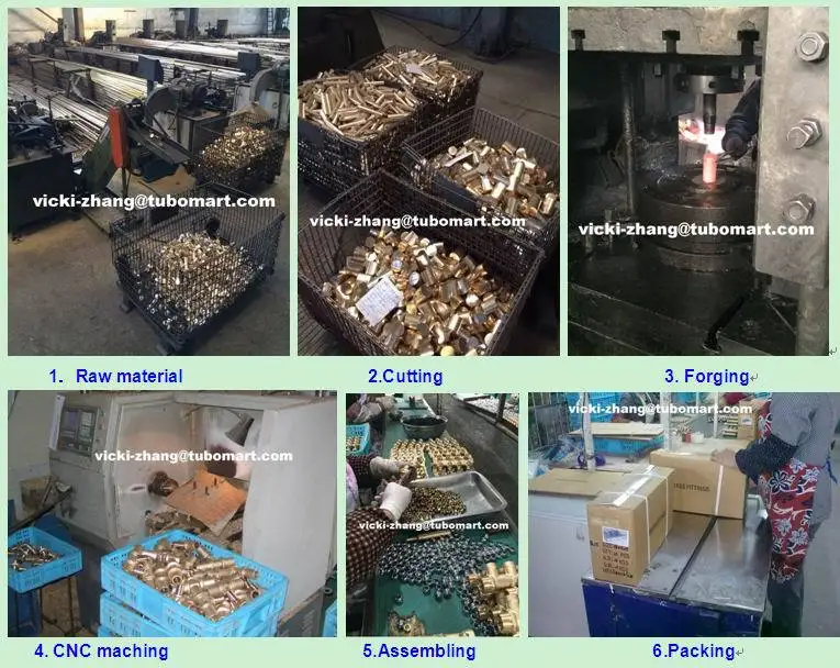 Tubomart Oem Factory Price Pex Screw Fittings Brass Compression