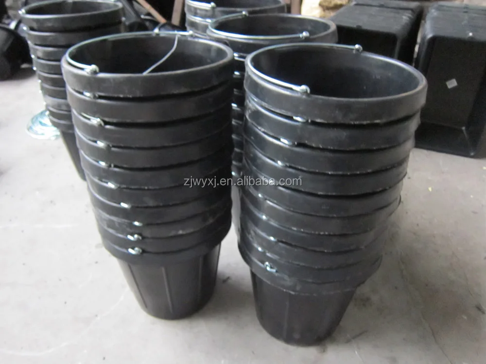 Heavy Duty Rubber Construction Buckets,Industry Bucket Buy Black