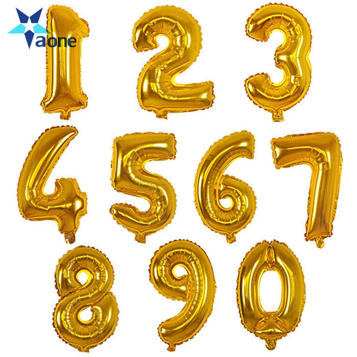 big gold birthday balloons