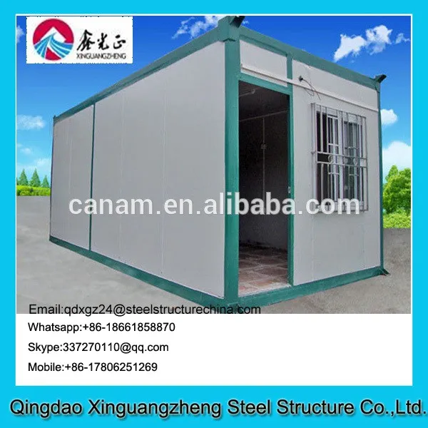 Temporary movable flat pack container house