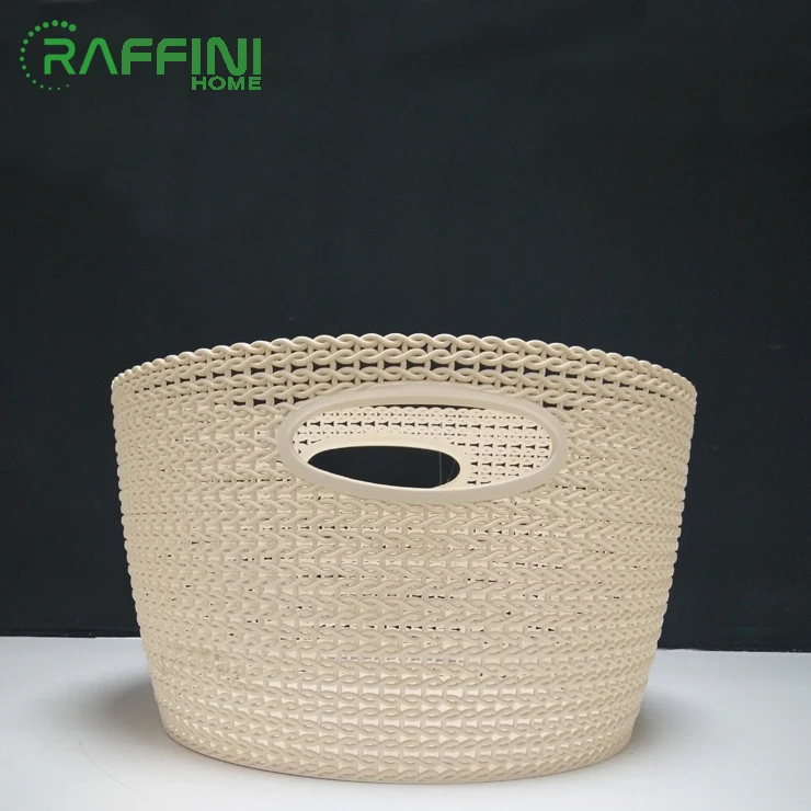 Ecofriendly Super Large Round Pp Plastic Storage Basket With Holes