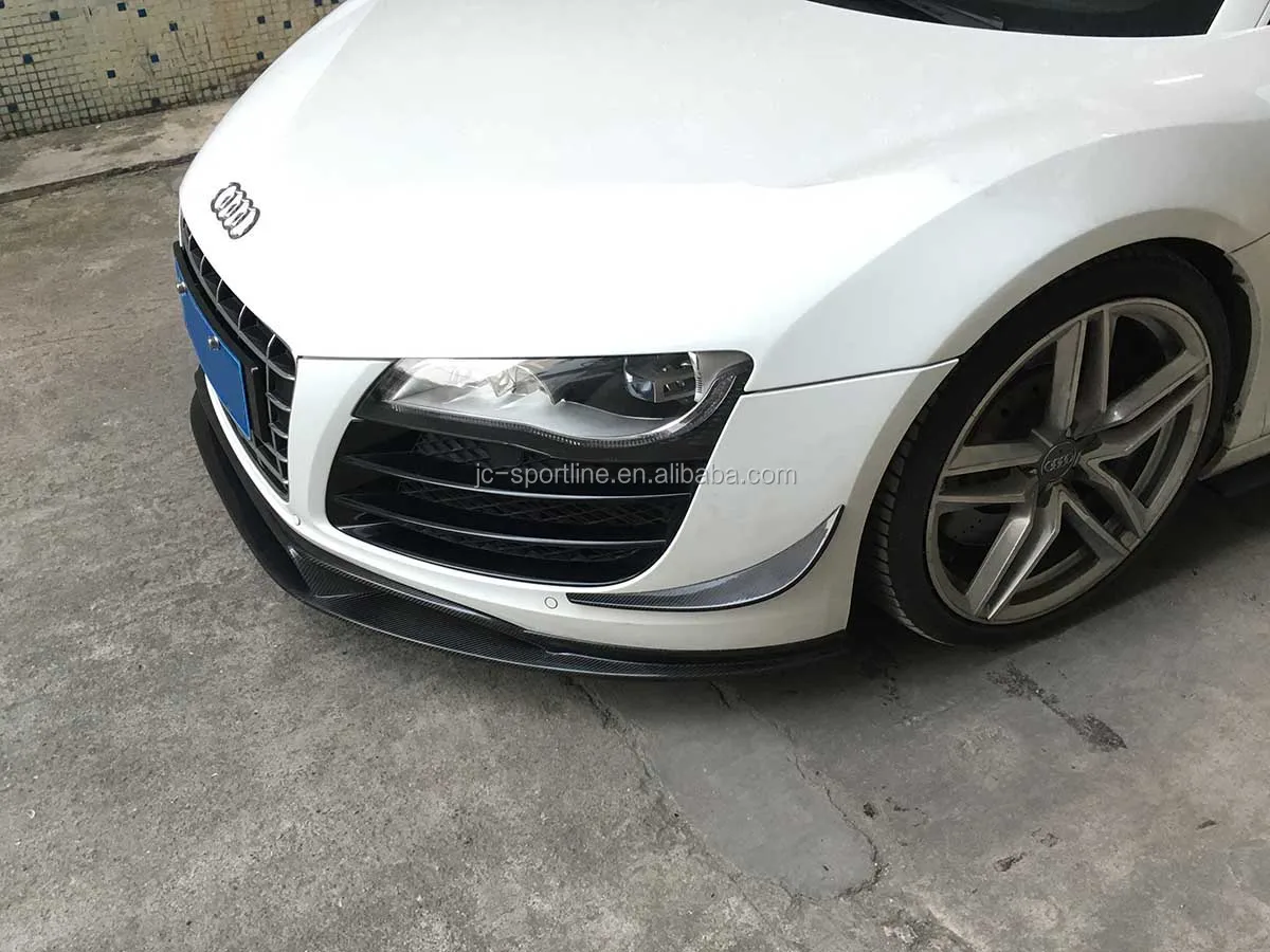 JC Sportline R8 Car Bumper Carbon Fiber Front Canards for Audi R8 V8 ...