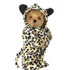 Cartoor Cute Plush Stuffed Teddy Bear Hoodie-Footie Leopard Bear