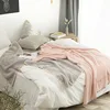 Japan style winter durable thick knit wool fleece throw blanket for decoration