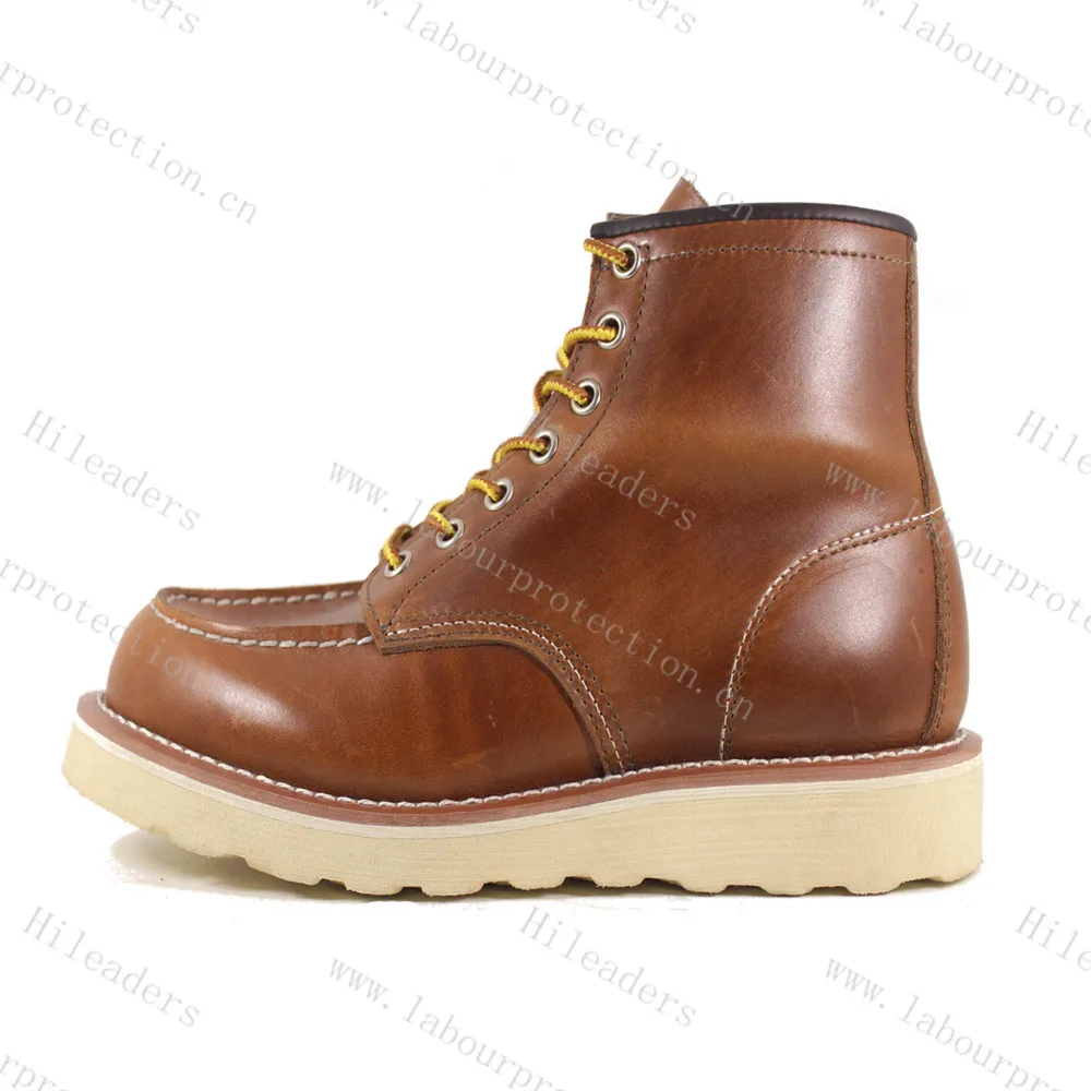 Full Grain Leather Goodyear Welted Phylon Sole Construction Work Boots ...
