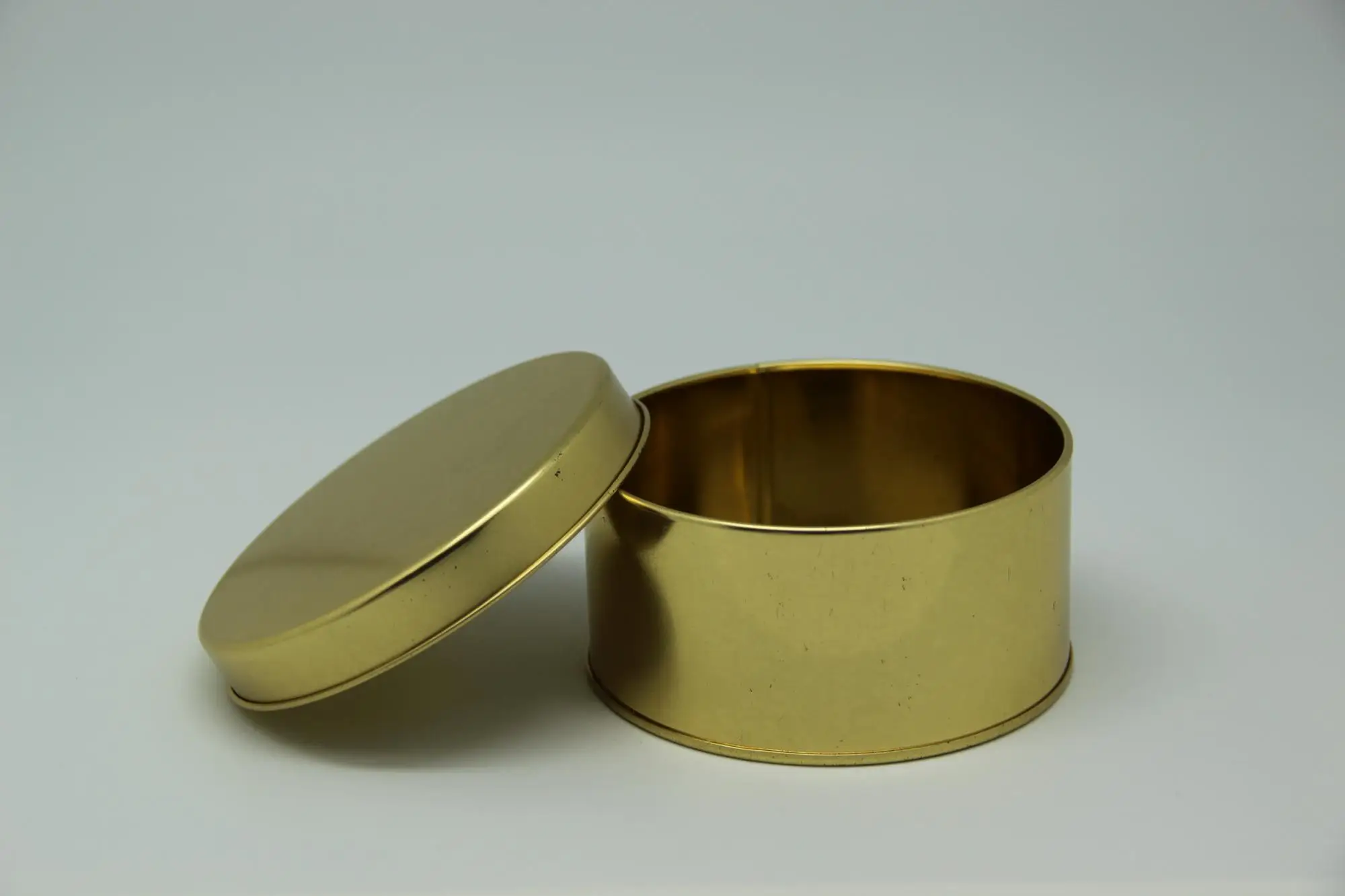 Small Round Gold Metal Tins Cans Container Buy Small Round Tinns