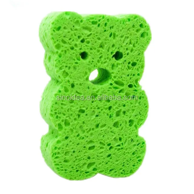 teddy bear sponge baby bath