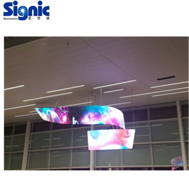 Full color indoor curved led display/p4 flexible led module screen