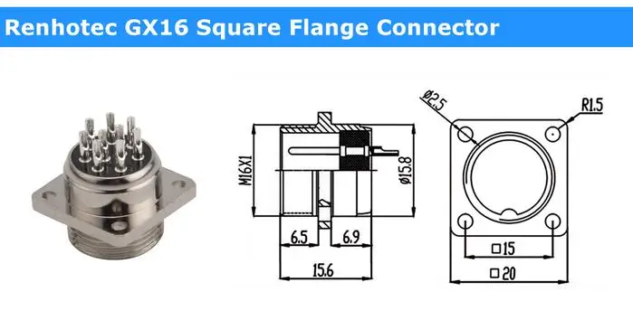 Gx16 Adapter Metal 2pin 4pin 16mm Cable Connector Gx16 Aviation Plug ...