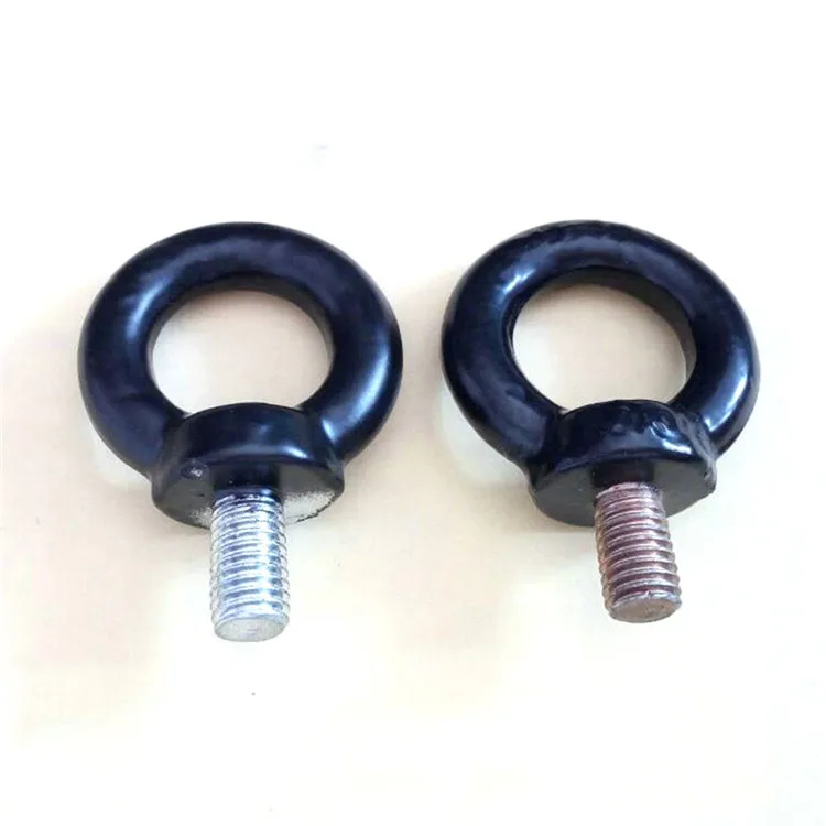 Factory Wholesale Black Plated Rings Screw Customized Specification O Rings Threaded Eye Bolts