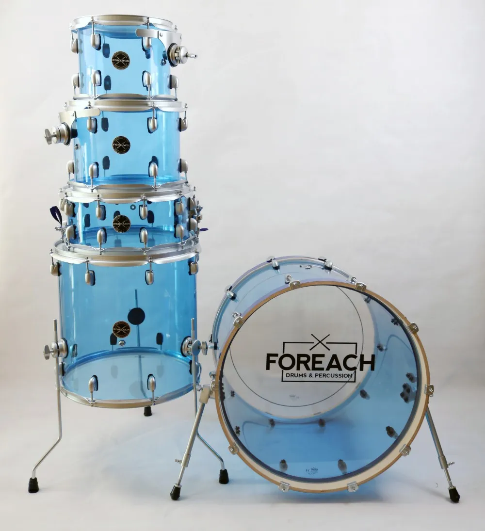 Seamless Blue Acrylic Drum Set - Buy Acrylic Drum Product on Alibaba.com