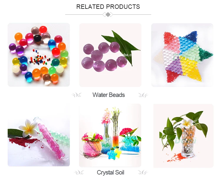 Rohs , REACH Certificates Durable Using Low Price Crystal Clay Crystal Mud Water Beads Gel Ball for Plants