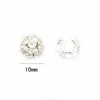 Alloy Rhinestone Button Clear Crystal for Accessories Silver Plating