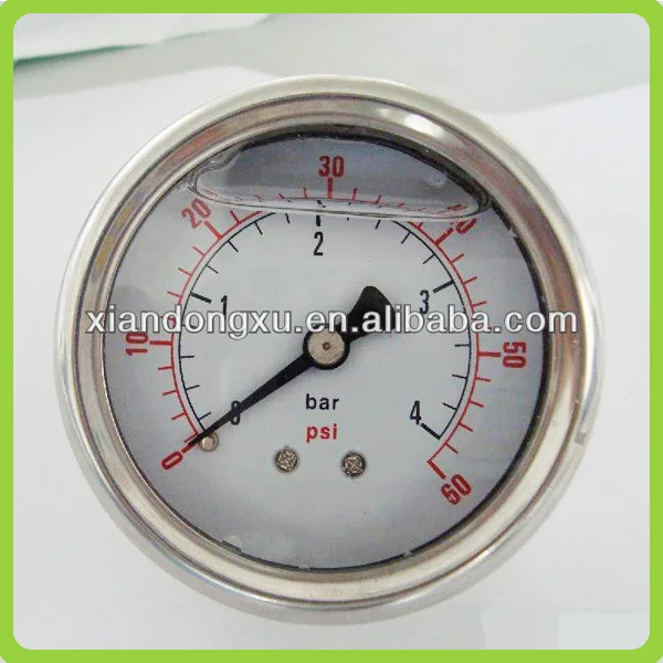 All 100mm(4") Oil Filled Stainless Steel Pressure Gauges/vacuum