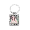 Square shape metal and aluminum sheet material sublimation blank key chain for printing picture