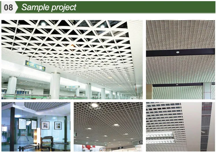 Customized color Open cell grid aluminum ceiling