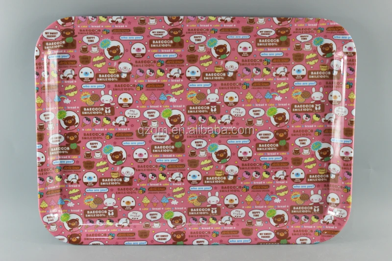 Custom Print Melamine Food Tary Plastic Kids Tary