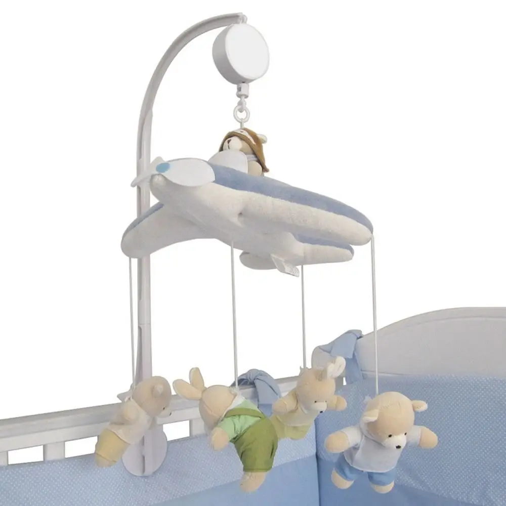 Home Baby Crib Mobile Bed Bell Toy Holder Hang Music Box Plush Doll Arm Bracket 