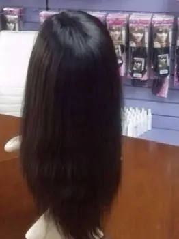 Mongolian Italian Yaki Straight Wavy Human Hair Full Lace Wigs