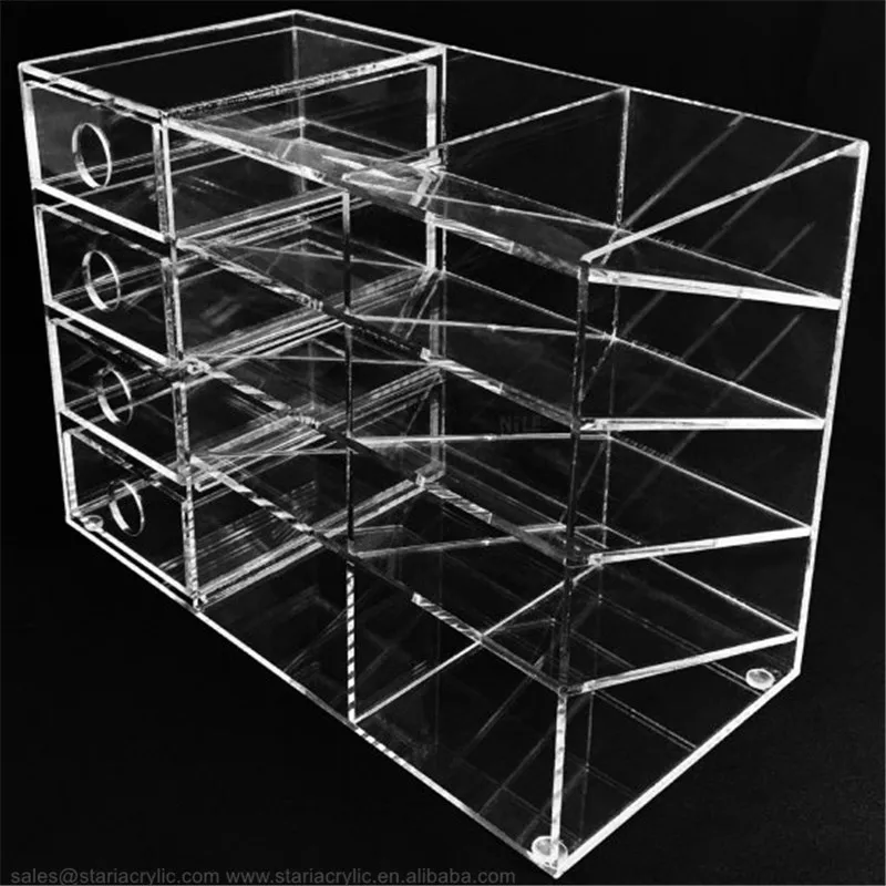 Clear Acrylic Storage Containers Design Acrylic 4-shelf Office Supply ...