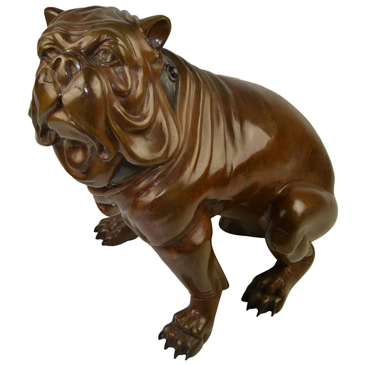 outdoor bulldog statue