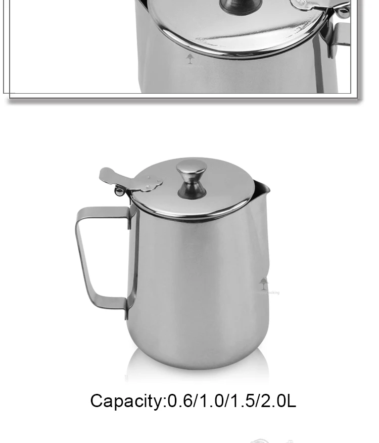Wholesale Good Quality Stainless Steel Milk Pitcher Milk Jug With Lid