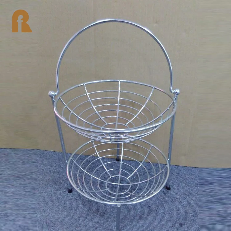 2 Tier Metal Storage Fruit Basket Durable Vegetable Basket For Sale Buy Storage Fruit Basket