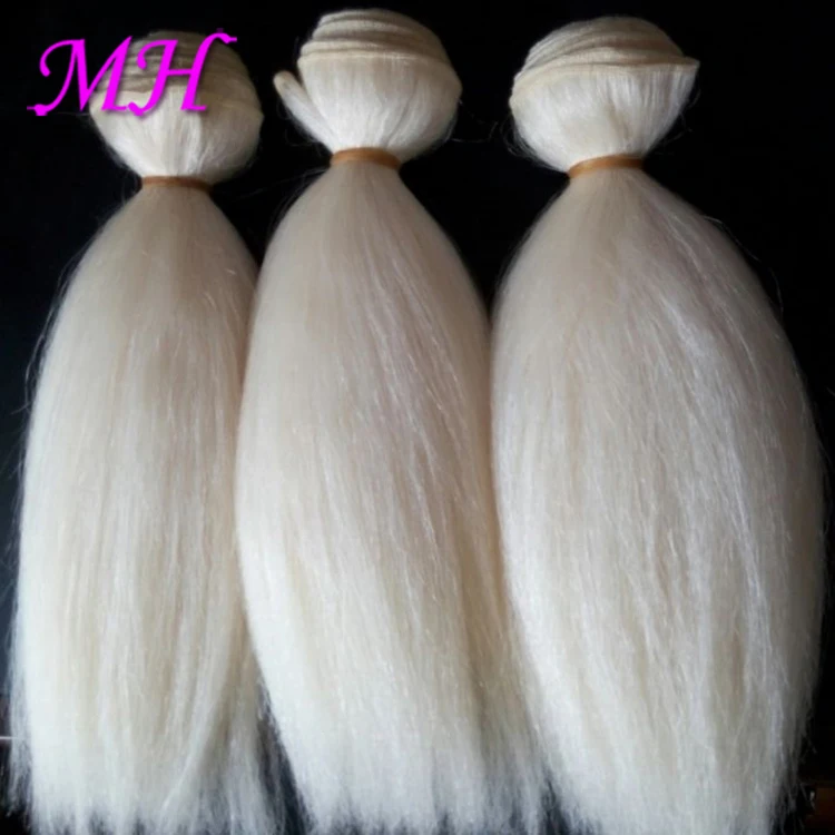 Wholesale Soft And Clean Tianzhu Yak Hair Weft In Hair Extension White