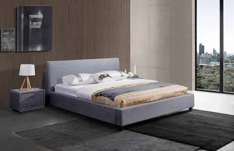 European style bedroom furniture set soft bed nordic bedside table for sale