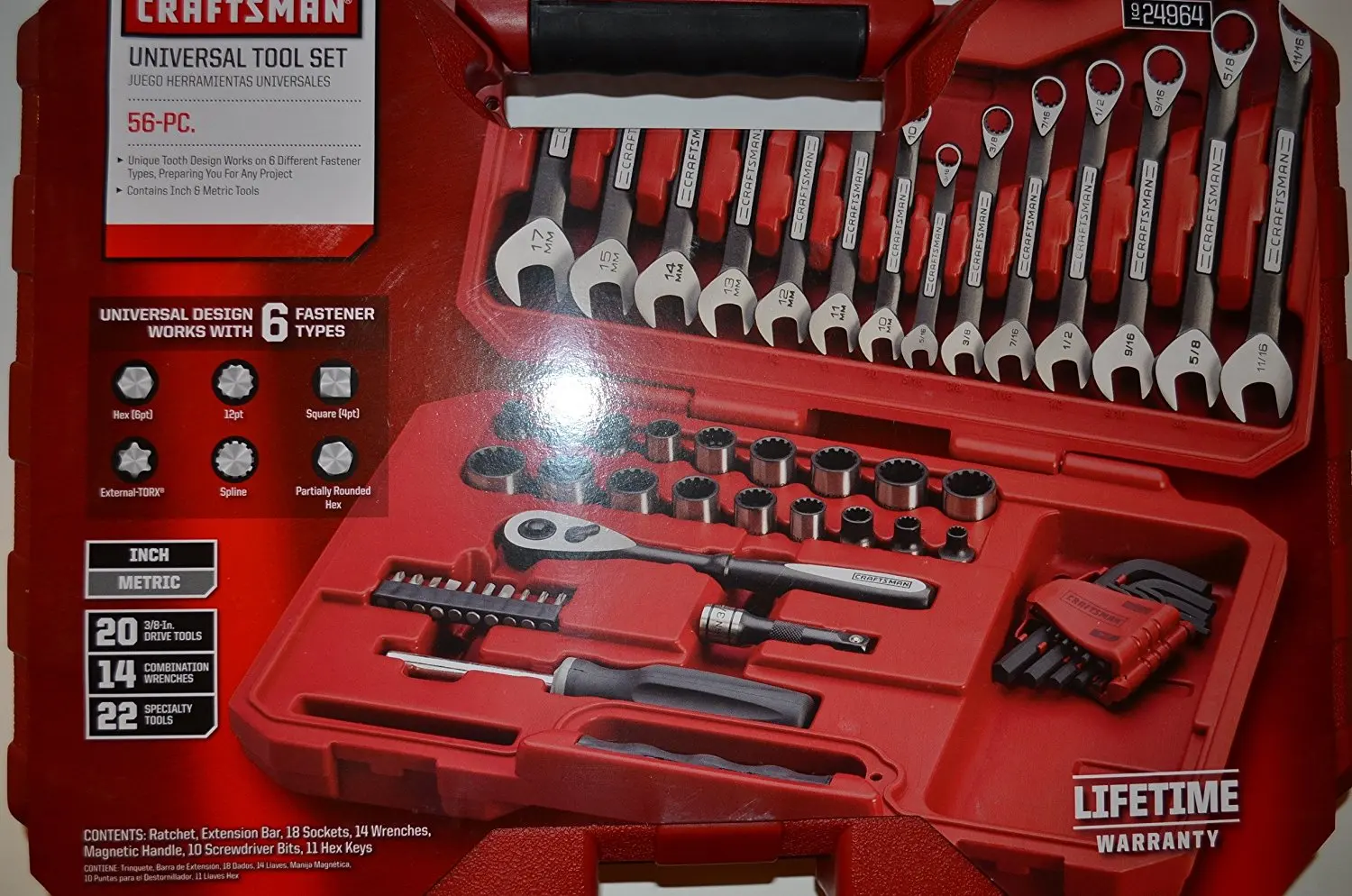 Buy New Tools Craftsman 56 Piece pc Universal Mechanics Tool Set Socket