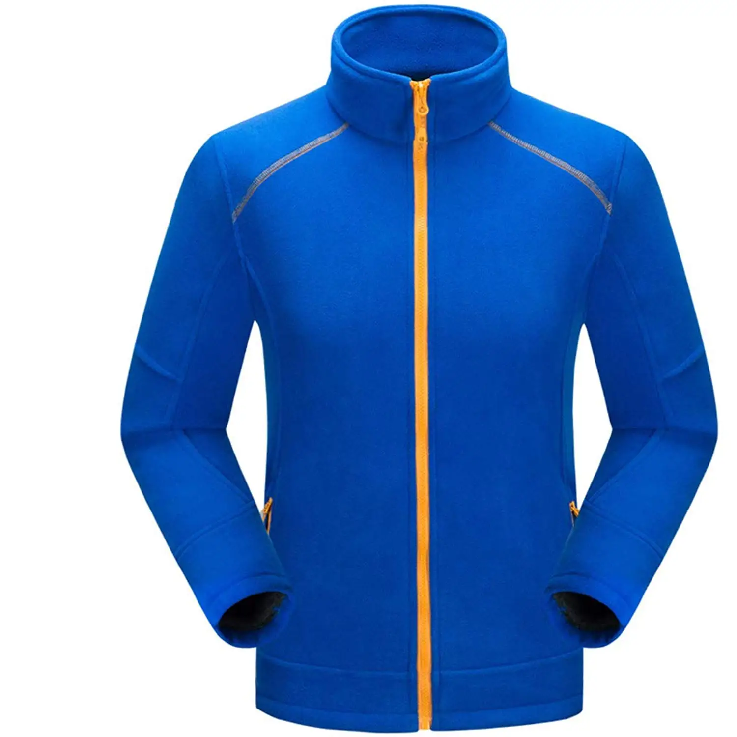 BOSOZOKU Mens Thermal Fleece Jacket Full Zip Long Sleeve Casual Bodywarmer Coat Outdoor Polar Fleece Jacket