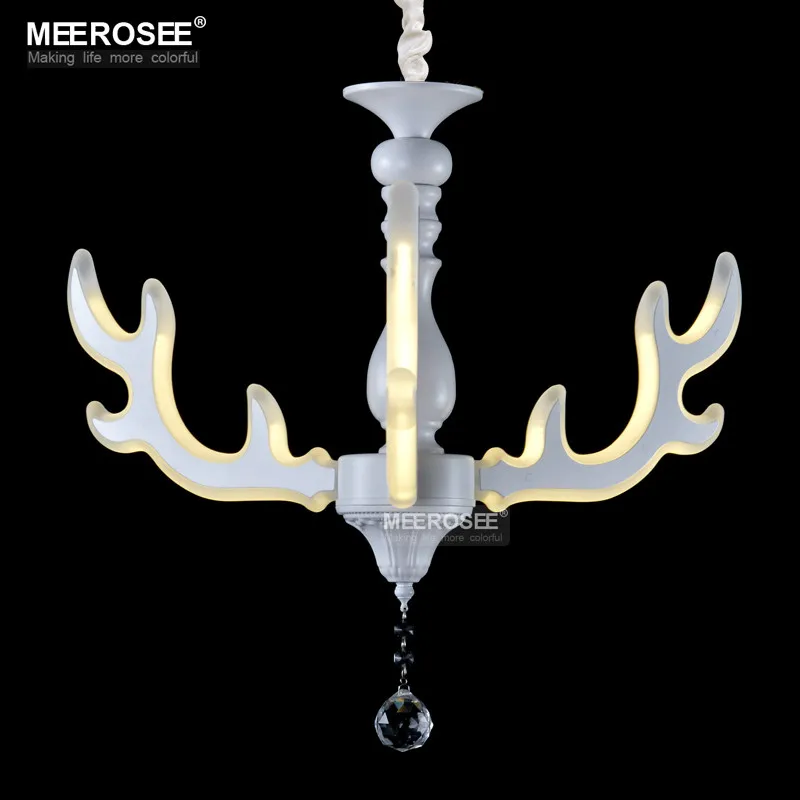 Luminaire Acrylique Moderne Led Corne Lampe Lustre Cerf LqAR43j5