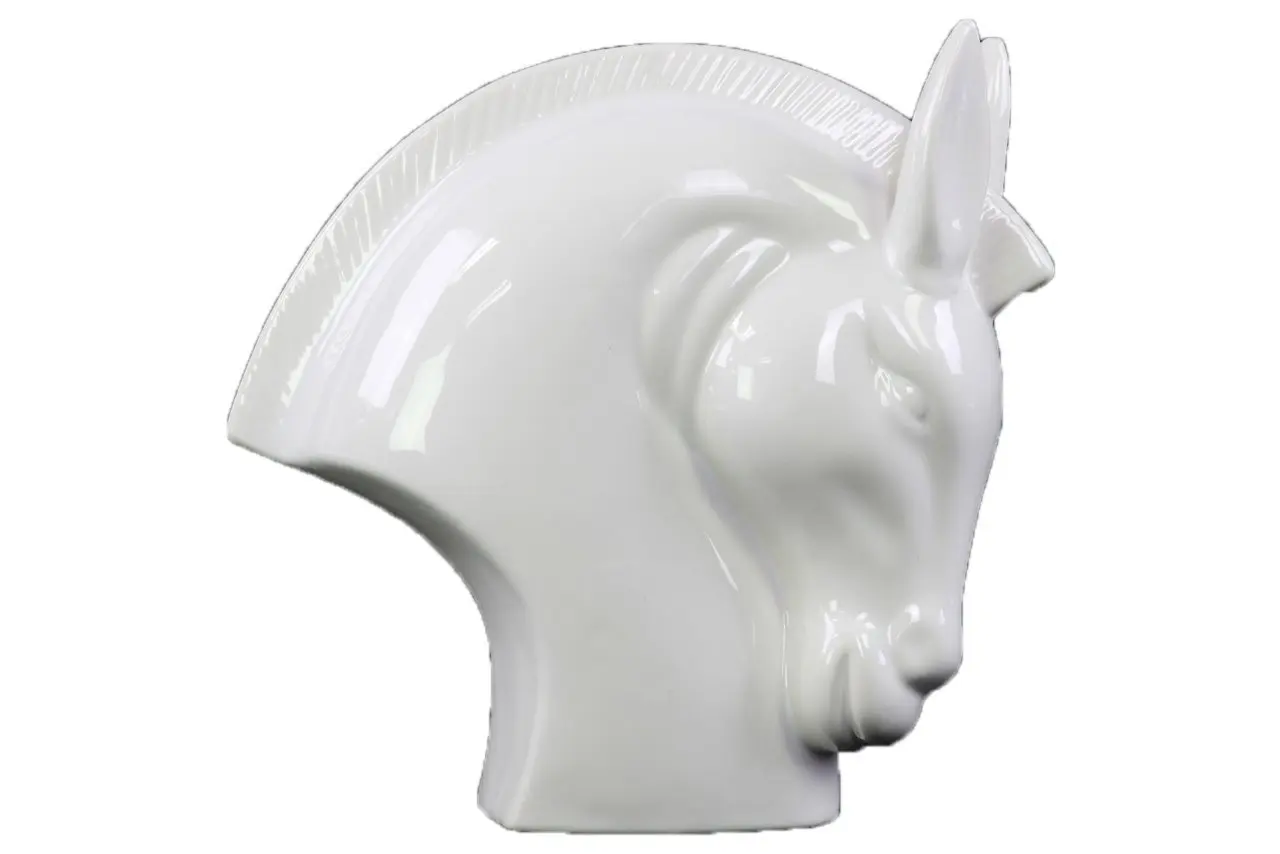 ceramic horse head bust