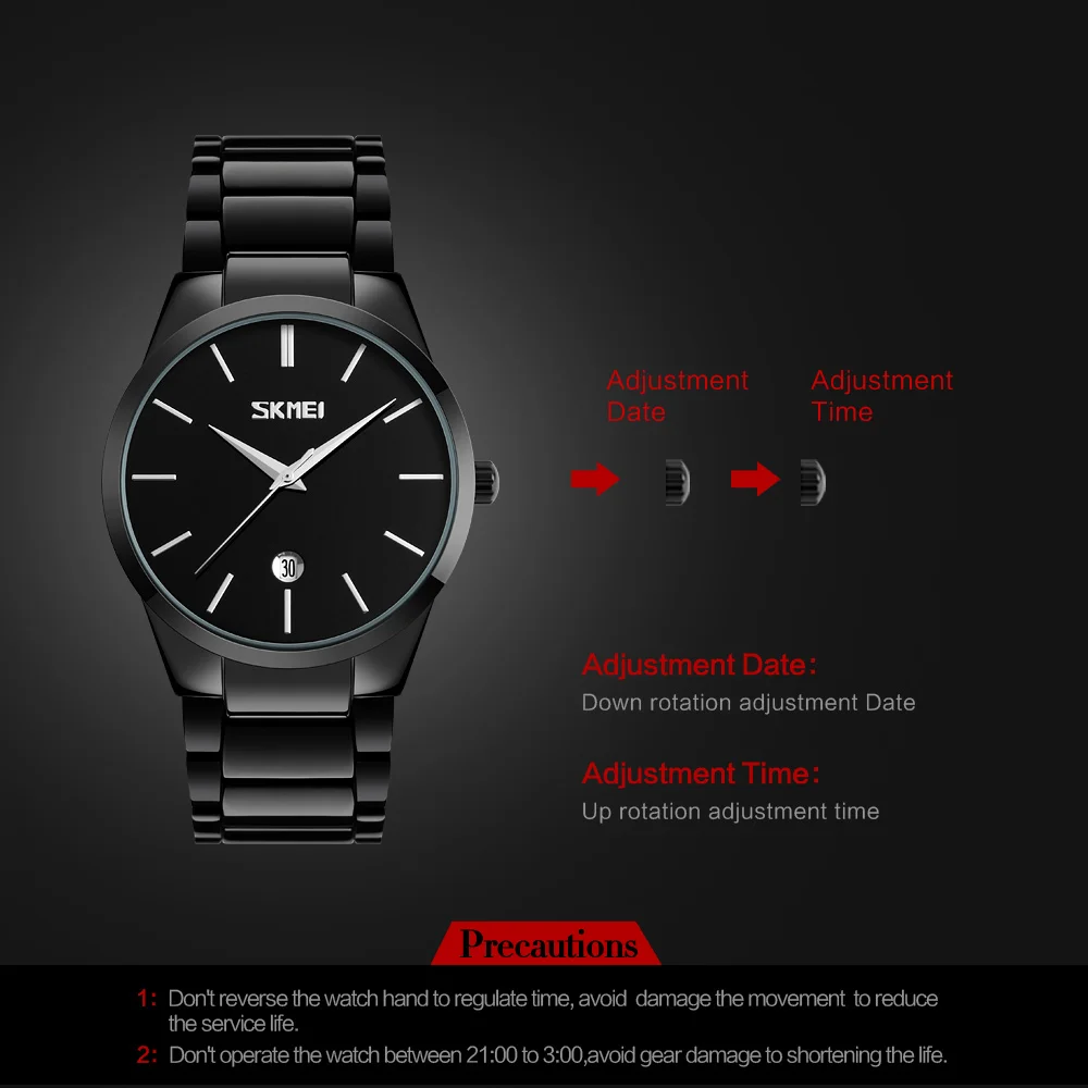 SKMEI Wholesale Fashion Waterproof Watch Mens Luxury Casual Quartz Wristwatch relojes hombre