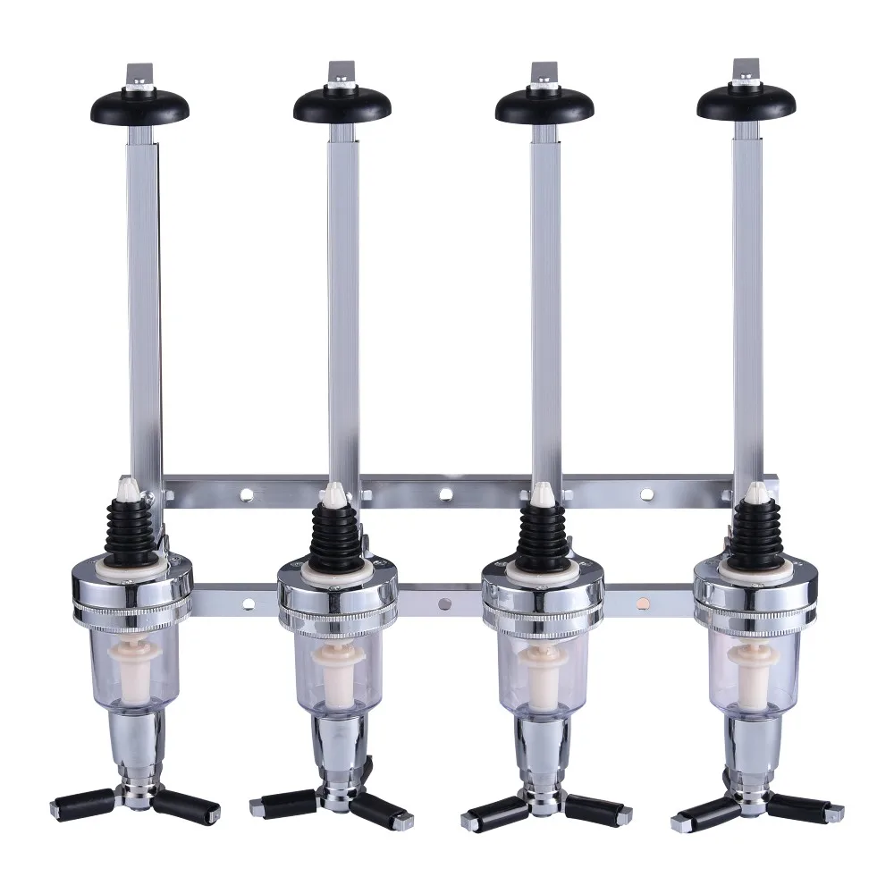 House 4 Bottle Wine Liquor Dispenser Wall Mounted Stand Drinks Beer