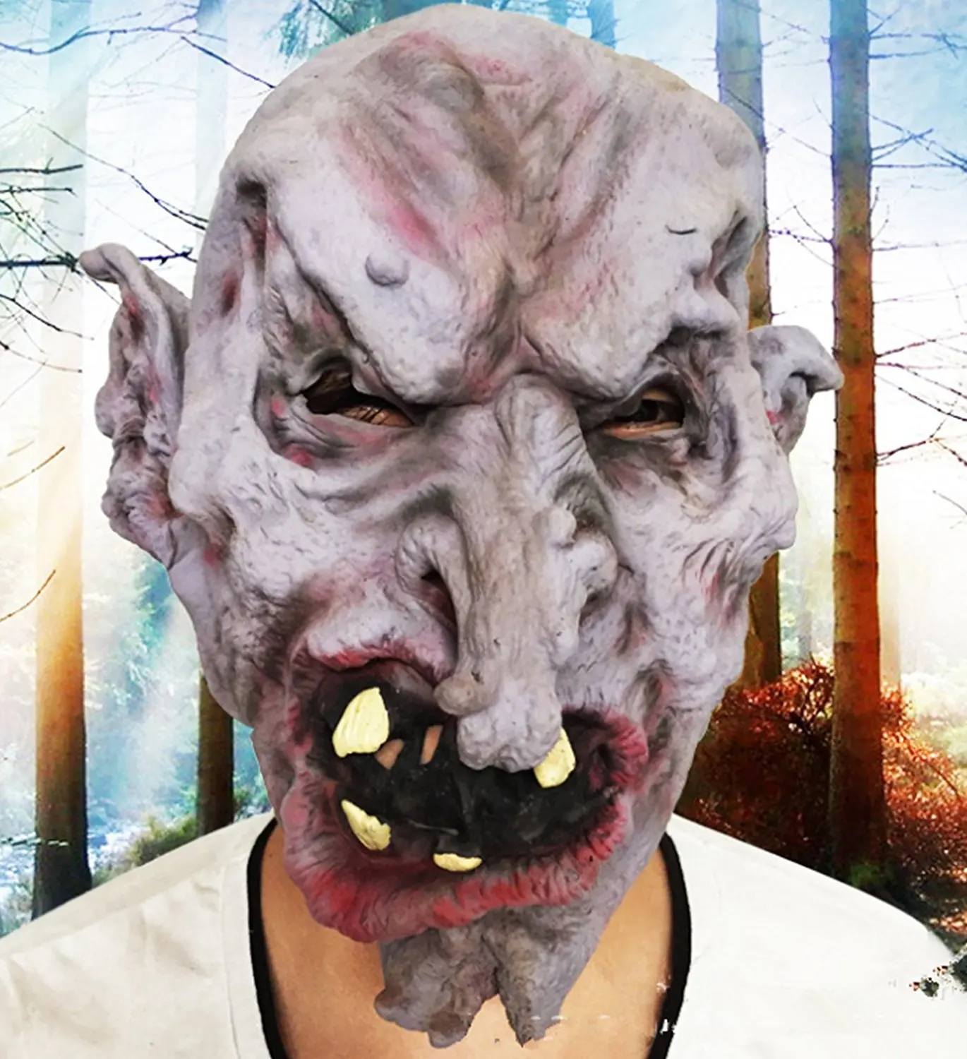 micrkrowen Halloween party cosplay mask Terror scary monster Kamen