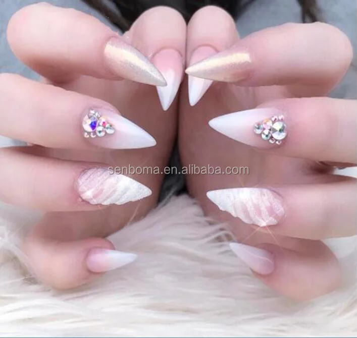 Senboma Einhorn Stiletto Falsche Nagel Kunstliche Mit Einzigartige Design Buy False Nails False Nails Stiletto False Nails Artificial Product On Alibaba Com