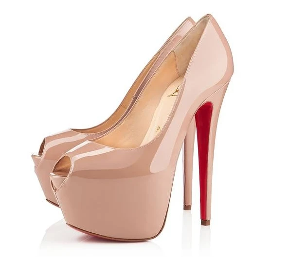 nude heels red sole
