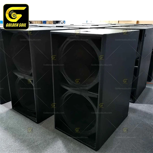 dual 18 inch empty subwoofer cabinet