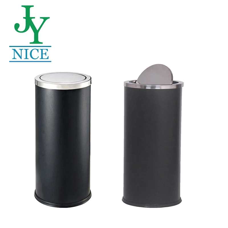 Metal Outdoor Medical Dustbin with lid hotel home office Stainless Steel rubbish bin