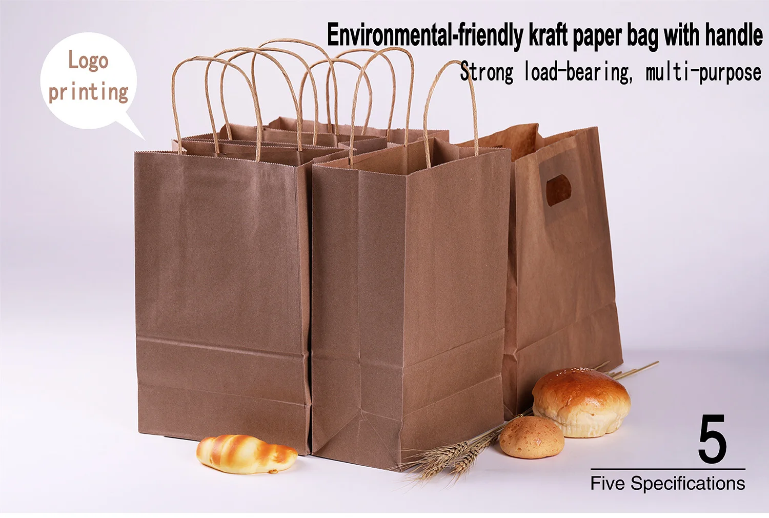 Custom Kraft Paper Material Takeaway Bag For Food Packing Buy